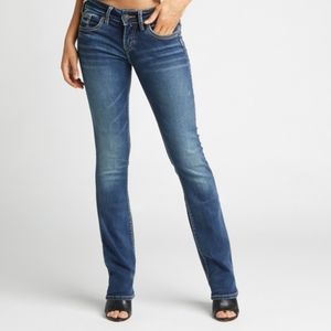 Ladies Silver Bootcut Jeans